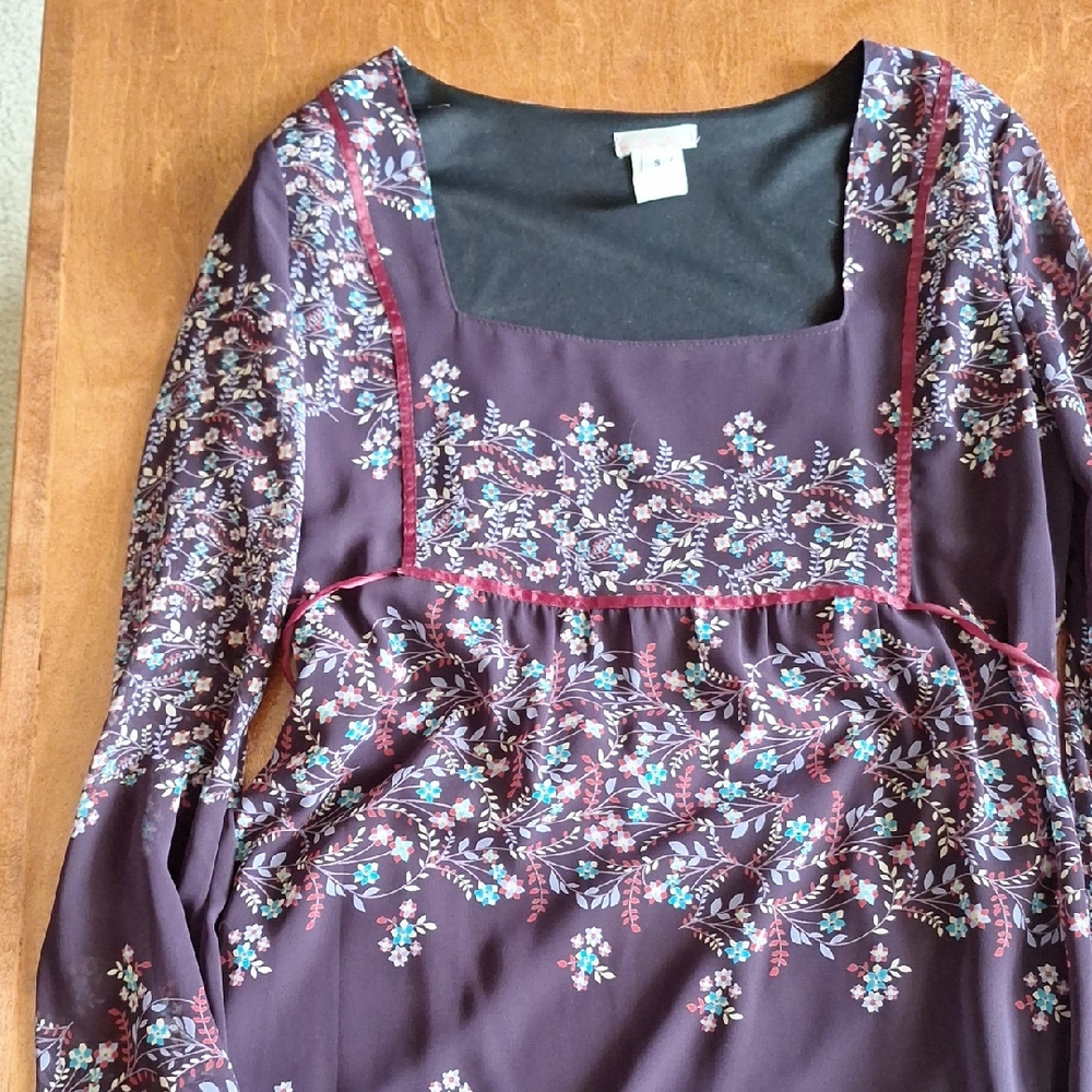 Floral Long Sleeve Dress Size S